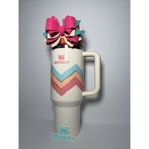 Stanley 2025 Easter Egg-cellence Cream Pastel 40oz Tumbler BNWT + Custom Bow
